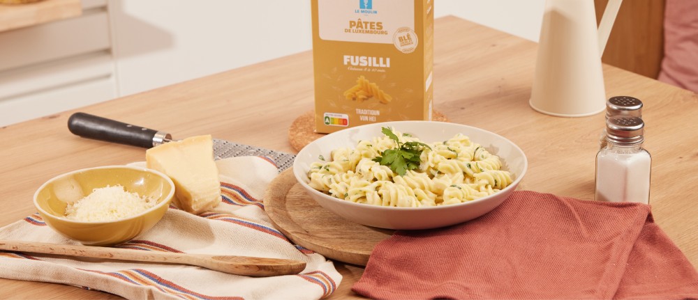 Alfredo fusilli banner