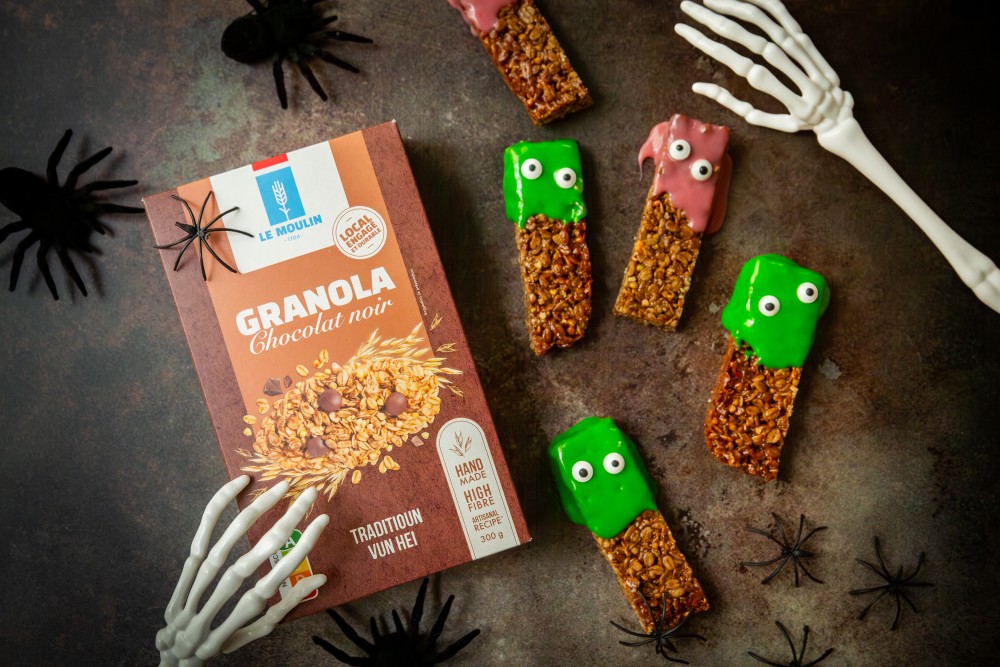 Granola monstre halloween barre