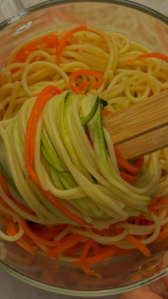 spaghetti courgette carotte pomelo