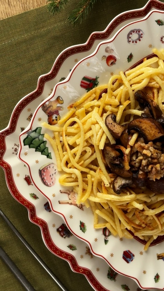 spatzle noel champignon et chataigne