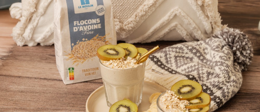 smoothie santé aux flocons d'avoine Le Moulin 1704