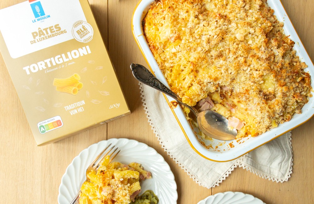 Ham pasta bake Le Moulin 1704