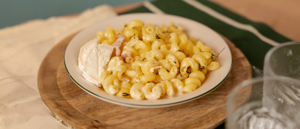 Spirales au chèvre, lard et miel