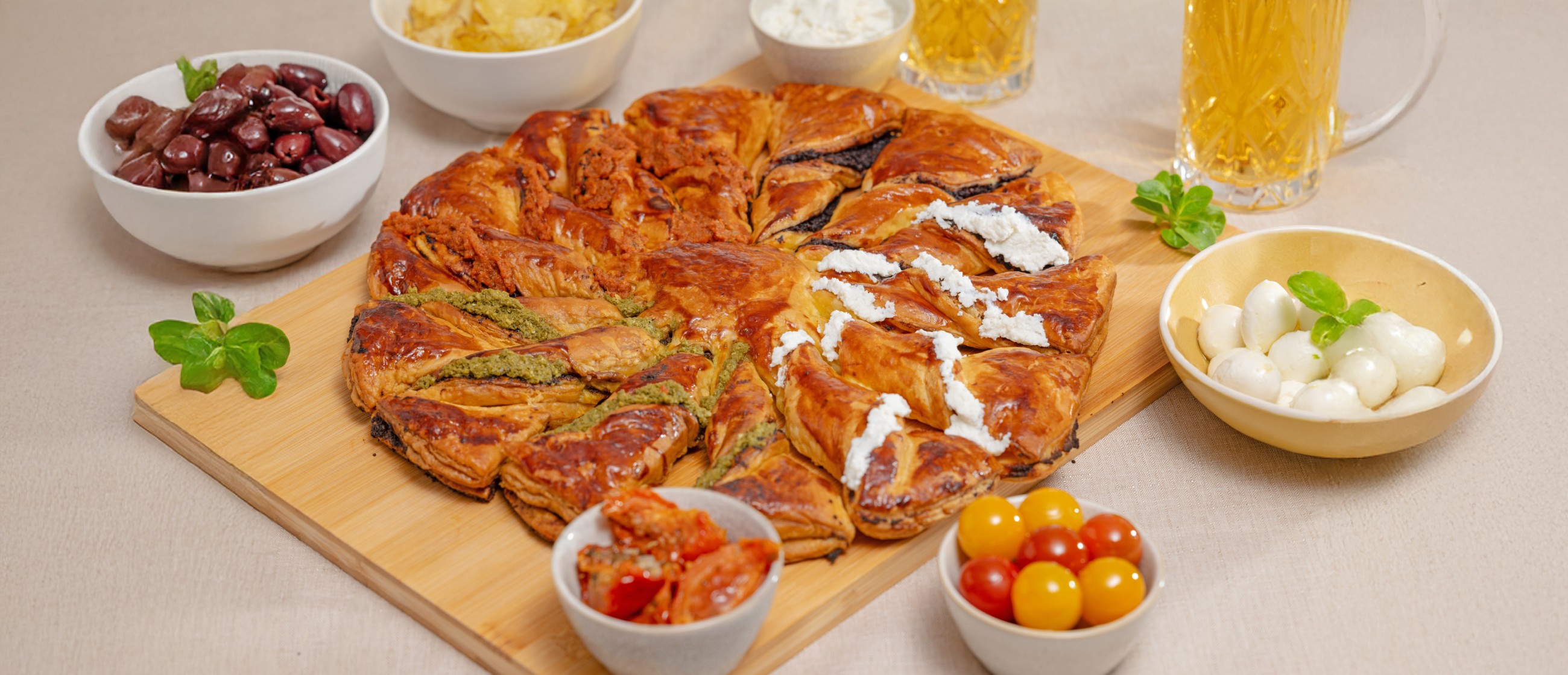 banner tarte soleil feuilletee