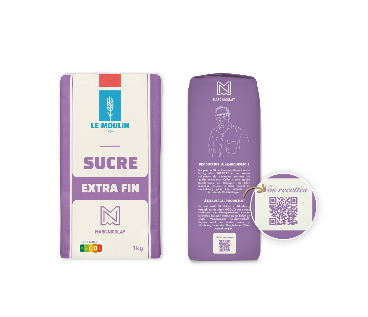 sucre extra fin Le Moulin 1704