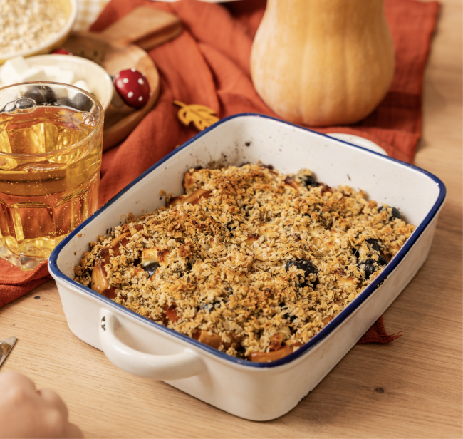 crumble avoine butternut feta